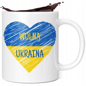 Kubek Wolna Ukraina Solidarni Z Ukrainą Serce