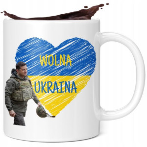 Kubek Wolna Ukraina Solidarni Z Ukrainą Zełenski