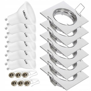 6x Oprawa halogenowa RUCHOMA + Żarówka GU10 4,5W