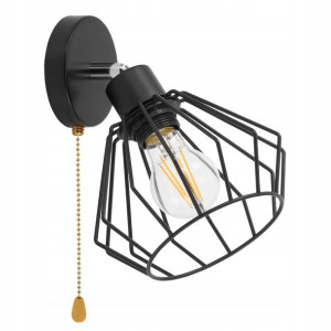 Lampa Ścienna Kinkiet Loft Druciany LED włącznik