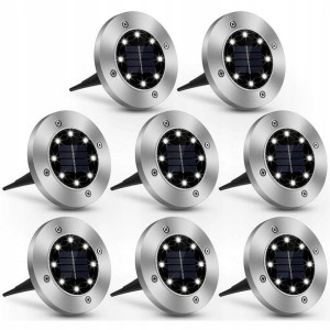 8 x Lampa SOLARNA ogrodowa LED najazdowa gruntowa