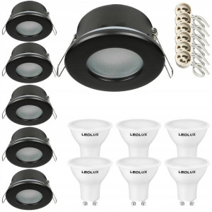 6x Oprawa hermetyczna IP44 +LED GU10 12W podbitka