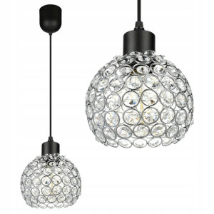 Lampa Wisząca Sufitowa Żyrandol Plafon Led Kryszta