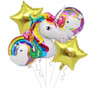 Zestaw balonów Jednorożec Unicorn 5 szt. 48x69 cm