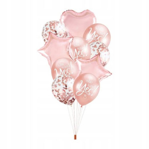 Zestaw balonów Rose Gold Wieczór Panieński 10 szt.