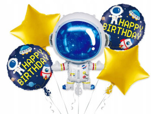 Zestaw balonów Urodziny kosmonauta happy birthday