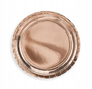 Talerzyk papierowy rose gold 9 cali 6 szt.