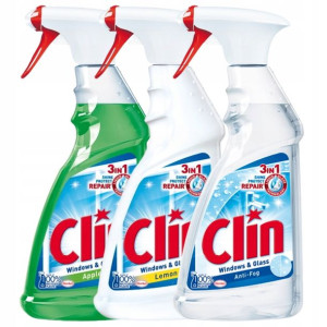 Clin Płyn do Mycia Szyb i Luster Mix 500ml x3