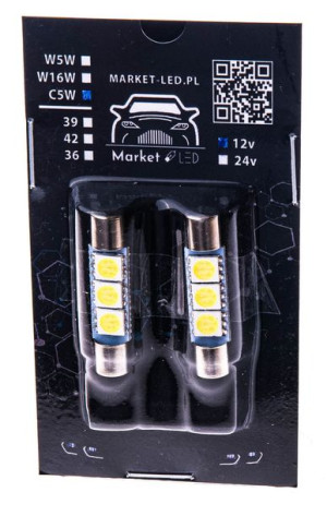 C5W LED Żarówka LED 3x SMD-5050 31mm
