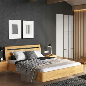 Łóżko drewniane modern Senpo 100X200 lite drewno