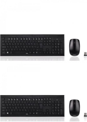 Zestaw bezprzewodowy Hama Cortino klawiatura + mysz czarny x2