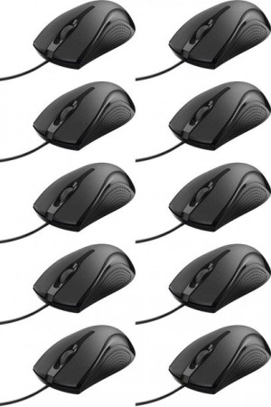 Mysz przewodowa Hama MC-200 optyczna czarny x10