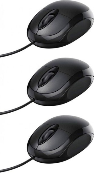 Mysz przewodowa Hama MC-100 optyczna czarny x3