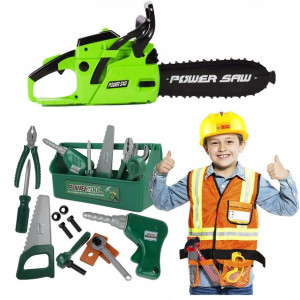 Zestaw Narzędzi W Skrzynce Z Piłą Łańcuchową 41cm