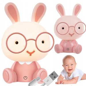 Lampka Lampa Nocna Dla Dzieci Led Usb Królik Dotyk
