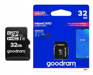 Karta Pamięci Goodram Micro Sdhc 32gb +adapter O10