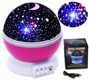 Lampka Nocna Projektor Gwiazd Nieba Dla Dziecka