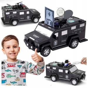Skarbonka Dla Dzieci Samochód Policja Sejf Bank