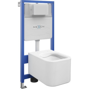 Mexen zestaw podtynkowy WC stelaż Fenix Slim z miską WC Elis, biały