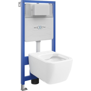 Mexen zestaw podtynkowy WC stelaż Fenix Slim z miską WC Margo, biały