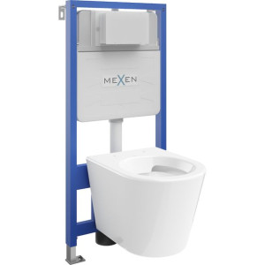 Mexen zestaw podtynkowy WC stelaż Fenix Slim z miską WC Rico, biały