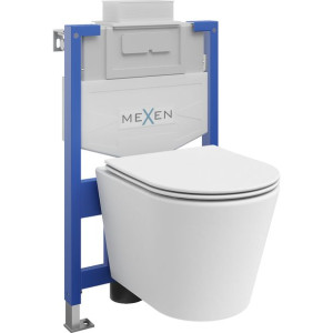 Mexen zestaw podtynkowy WC stelaż Fenix XS-U z miską WC Rico i deską biały