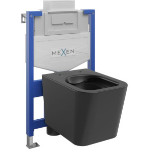 Mexen zestaw podtynkowy WC stelaż Fenix XS-U z miską WC Teo, czarny mat