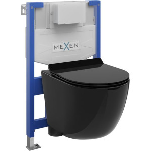 Mexen zestaw podtynkowy WC stelaż Fenix XF-F z miską WC Lena i deską czarny