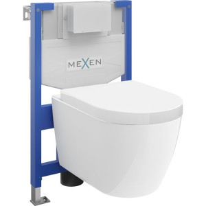 Mexen zestaw podtynkowy WC stelaż Fenix XS-F z miską WC Rico i deską biały
