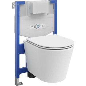 Mexen zestaw podtynkowy WC stelaż Fenix XS-F z miską WC Rico i deską biały