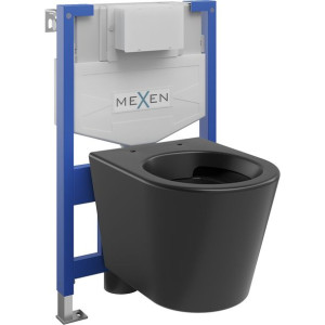 Mexen zestaw podtynkowy WC stelaż Fenix XS-F z miską WC Rico, czarny mat