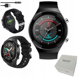 Smartwatch czarny zegarek męski z funkcją rozmów dzwonienia Rubicon