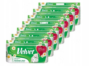 Papier toaletowy VELVET RUMIANEK ALOES x7 opakowań