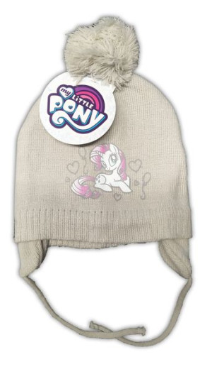 Czapka zimowa wiązana My Little Pony beż 50 baby