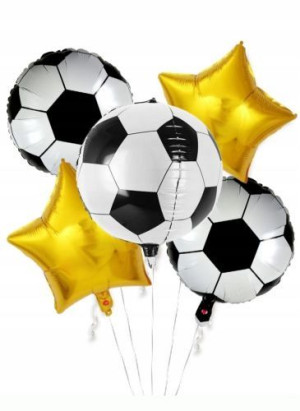 Zestaw balonów foliowych FOOTBALL Piłka nożna 5 szt.