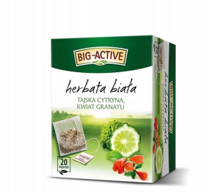 Herbata Biała BIG ACTIVE TAJ CYTRYNA GRANAT 20TB