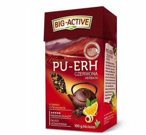 Herbata Czerwona LIŚCIA. BIG ACTIVE PU-ERH CYTRYNA