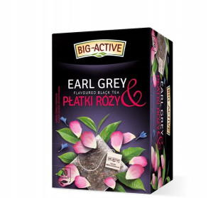 Herbata Czarna BIG ACTIVE EARL GREY PŁAT RÓŻY 20TB