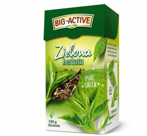 Herbata Zielona LIŚCIA. BIG ACTIVE PURE GREEN 100g