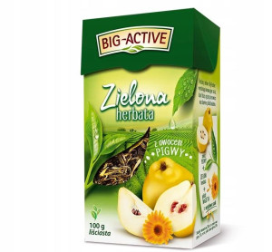 Herbata Zielona LIŚĆ BIG ACTIVE OWOC PIGWY 100g