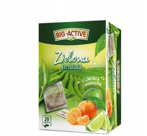 Herbata Zielona BIG ACTIVE LIMONKA MANDARYNKA 20tb