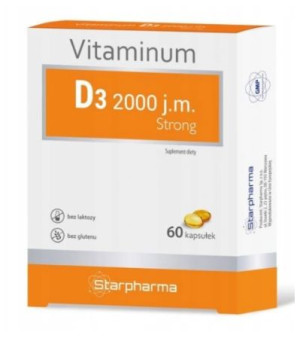 Witamina Vitaminum D3 Strong 2000 Jm 60 Kaps Starpharma