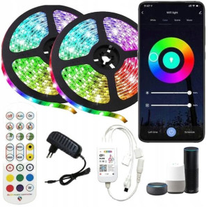 Taśma LED RGB5050 20m Aplikacja WIFI Pilot Zestaw