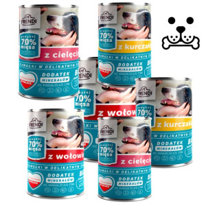 Zestaw Karm dla psów Frendi 6x400g