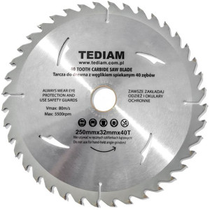 Tarcza widiowa do cięcia drewna TEDIAM 250x32 40T