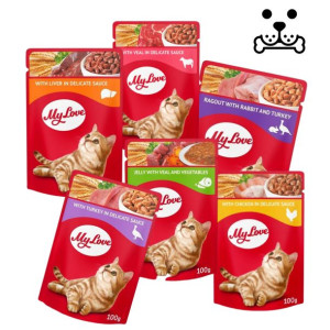 Zestaw karm dla kota My love 6x100g
