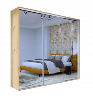 Szafa przesuwna VIKI 275x245,5x61 cm wysoka lustra