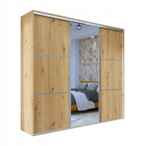 Szafa przesuwna VIKI 275x245,5x61 cm wysoka lustro