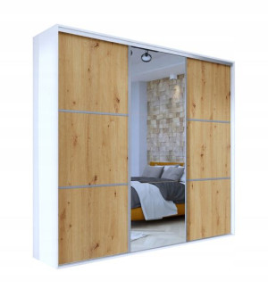Szafa przesuwna VIKI 275x245,5x61 cm wysoka lustro