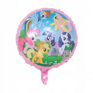 Balon foliowy DUŻY 45cm KUCYKI PONY KONIKI - KOŁO
